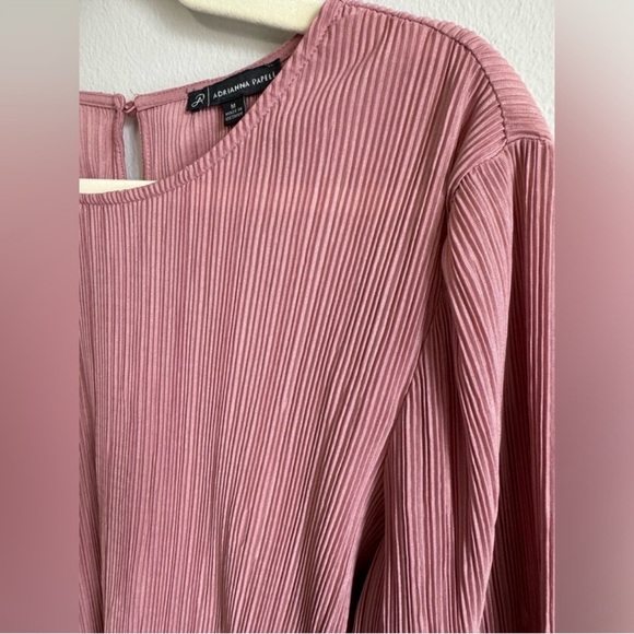 Adrianna Papell Pink Pleated Blouse - Picture 3 of 7